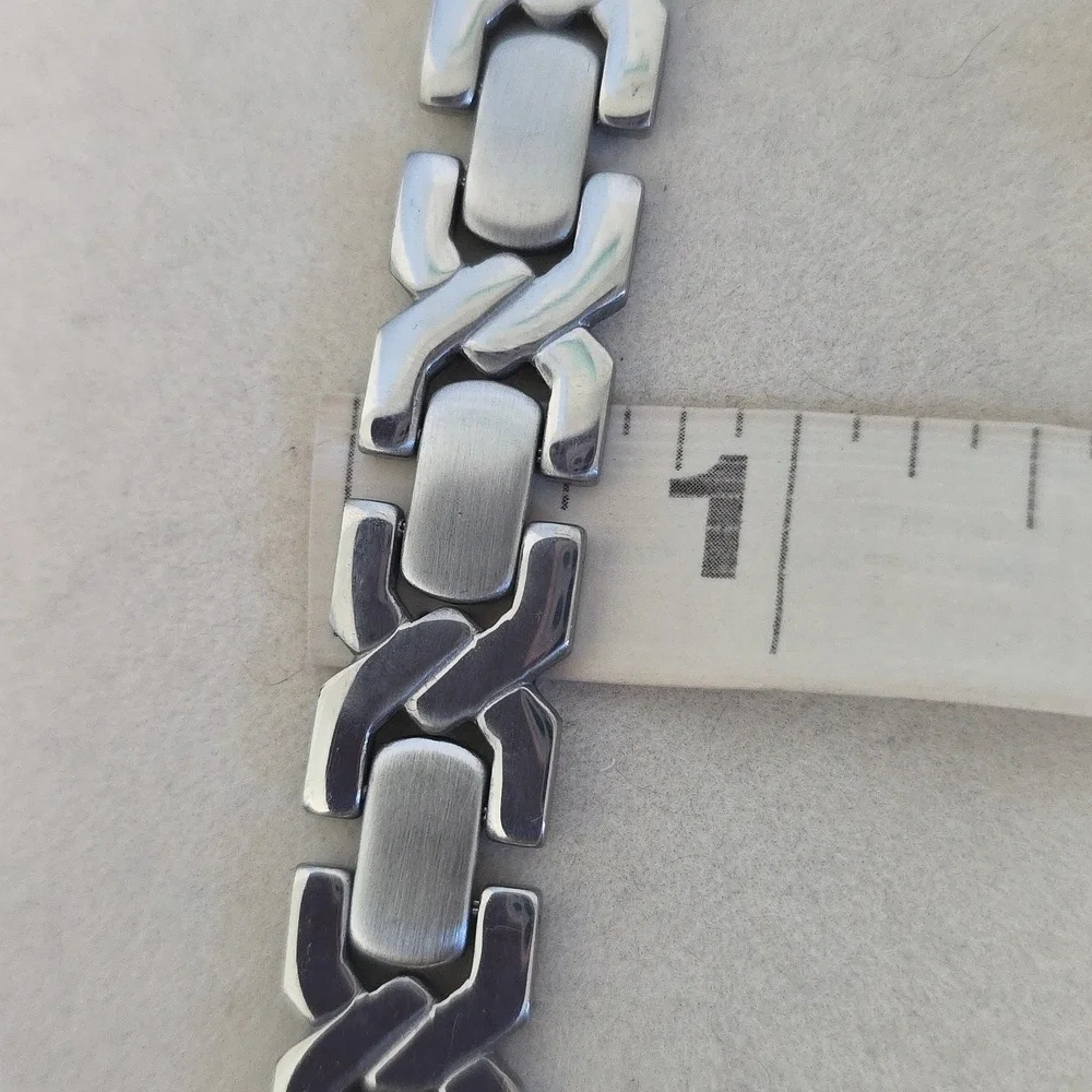 Men's Silver Stainless Steel Watchband Bracelet